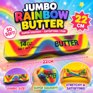jumbo salted butter squishy rainbow edition 22cm